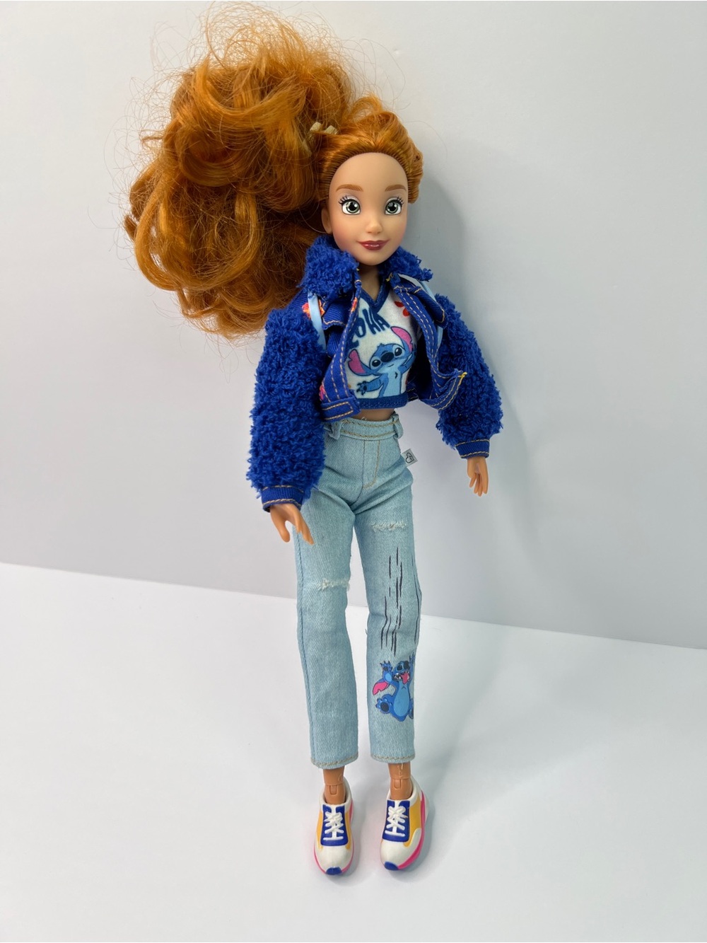 Disney 12” ILY 4EVER Stitch Red Hair Doll w/Clothing, Backpack & Shoes Good Hair